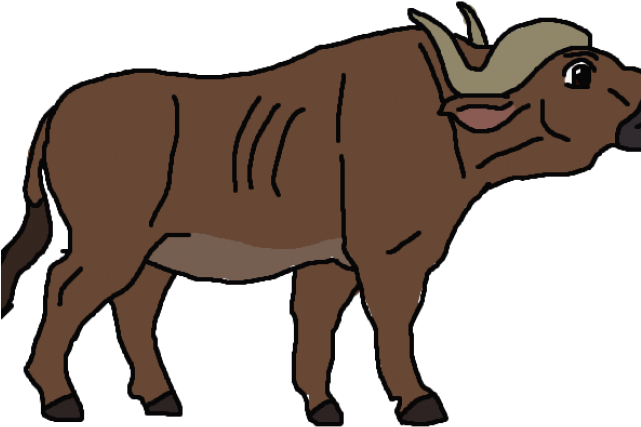 African Buffalo Clipart Wild Buffalo - Drawing Buffalo (640x480)
