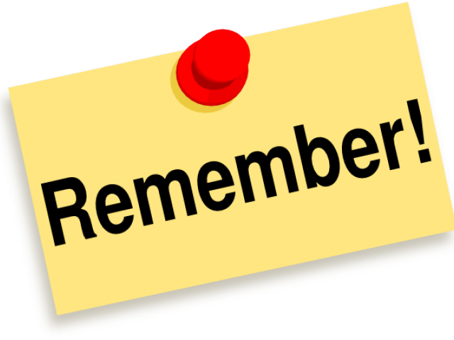 Remember Clipart Notes - Transparent Remember Clipart (640x480)