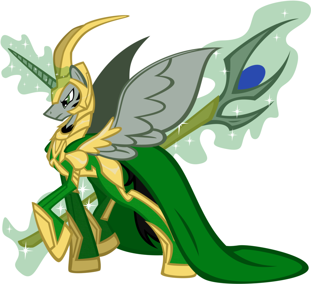 Alicorn, Armor, Artist - My Little Pony Loki (1073x1024)