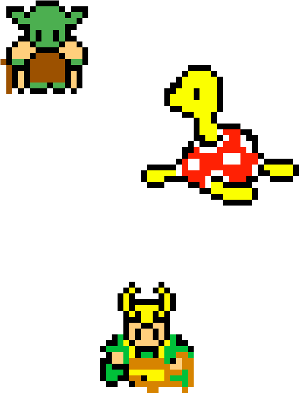 Loki, Yoda, And Shuckel - Cartoon (1200x1200)