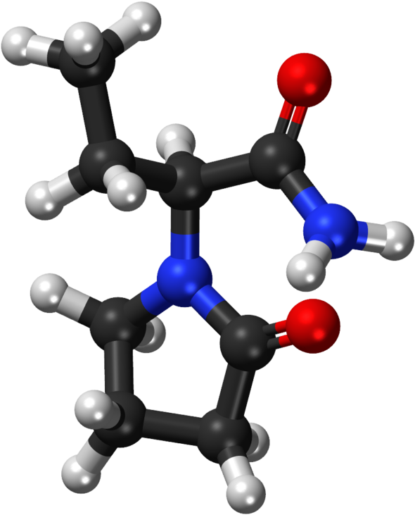Levetiracetam - Keppra Molecular Structure 3d (640x780)