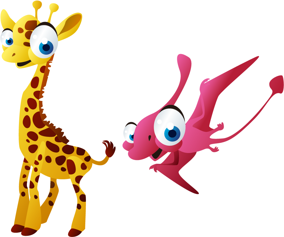 Clipart Giraffe Lion - Dinosaurios Infantiles (1240x984)