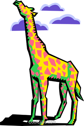 Jirafa Estilizada Libres De Derechos Ilustraciones - Girafa Estilizada (321x480)