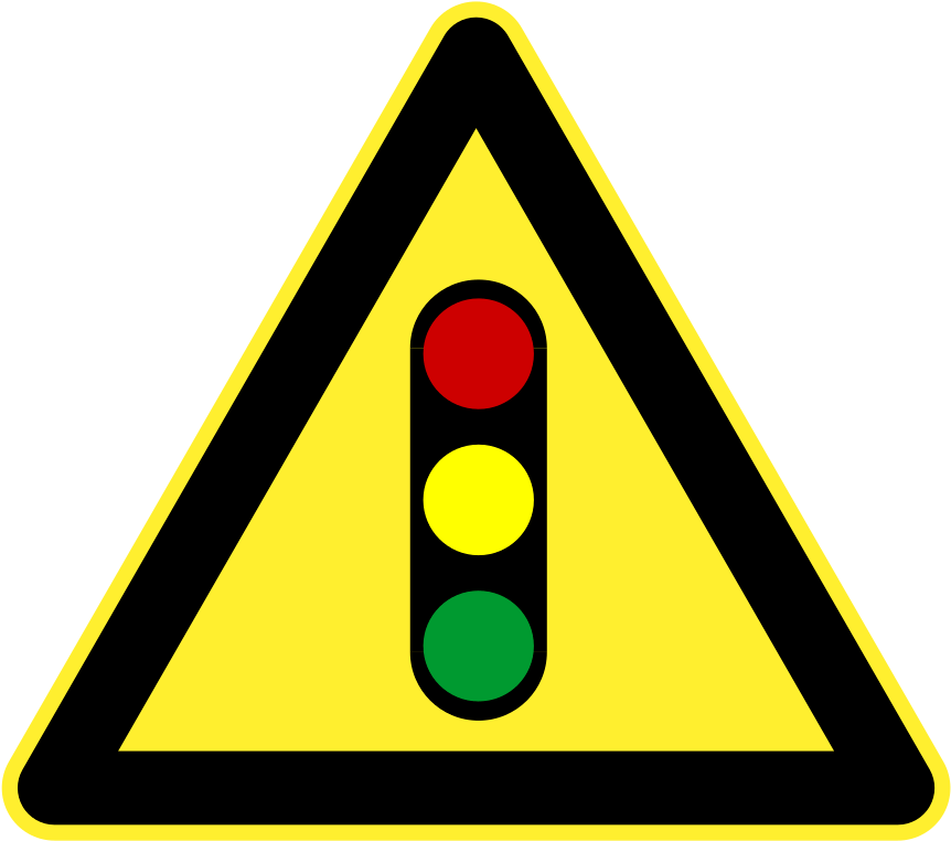 Yellow Warning Sign Png (868x768)