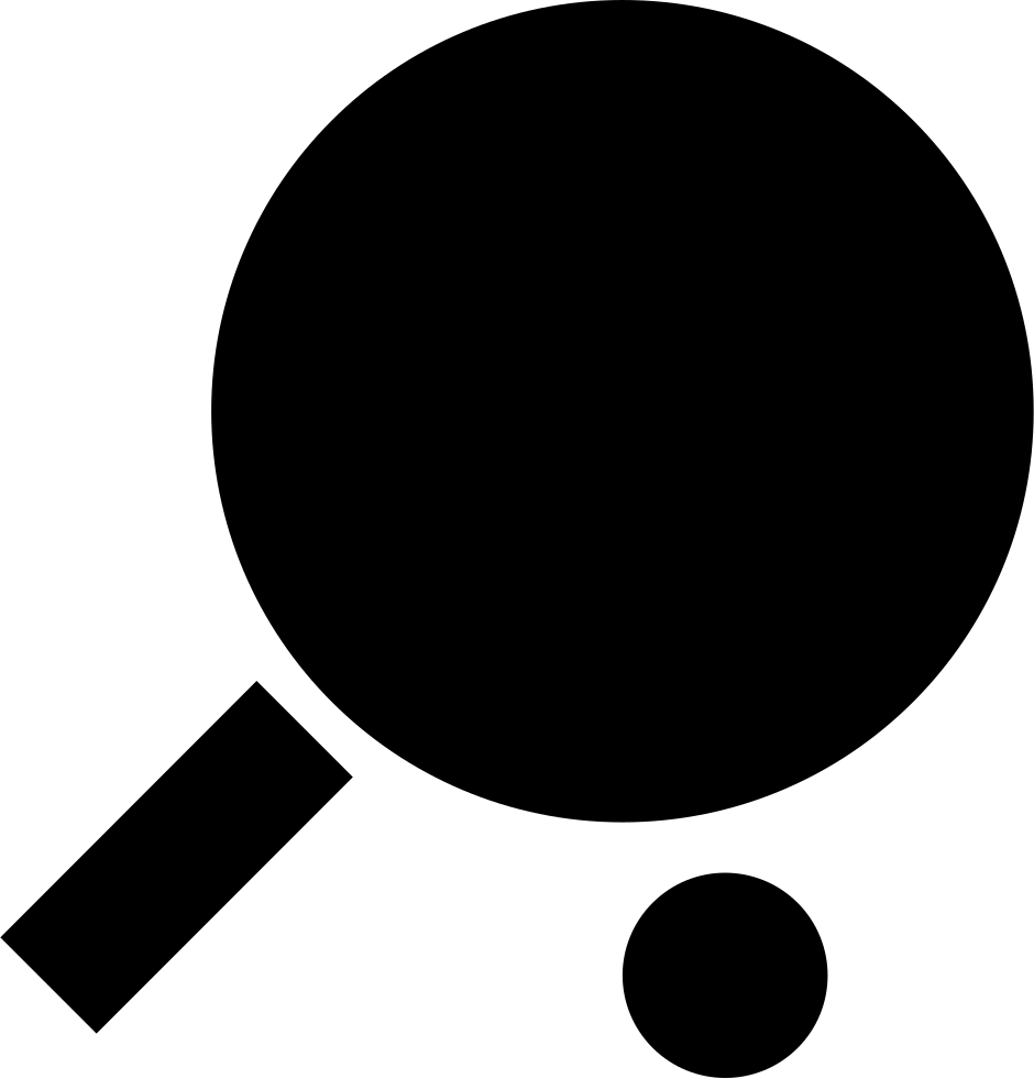 Ping Pong Racket And Ball Comments - Raquette Ping Pong Icone (940x981)