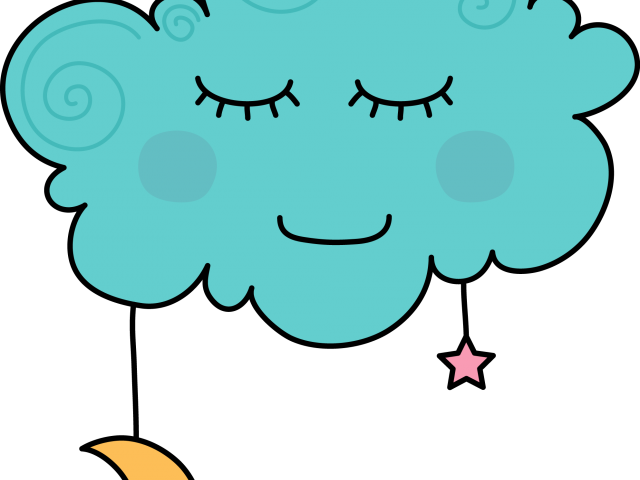 Dreaming Clipart Callout - Sleeping Cloud Cartoon (640x480)