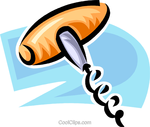 Corkscrew Royalty Free Vector Clip Art Illustration - Corkscrew Royalty Free Vector Clip Art Illustration (480x407)