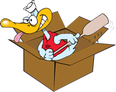 Cardboard And Duct Tape Boat Race At Blackwater Falls - Cartoon (400x315)