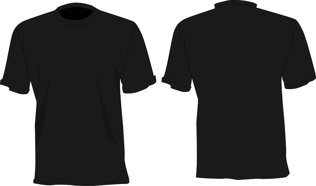 Camisa Preta Frente E Costas Png - Black Shirt Front Back (1100x647)