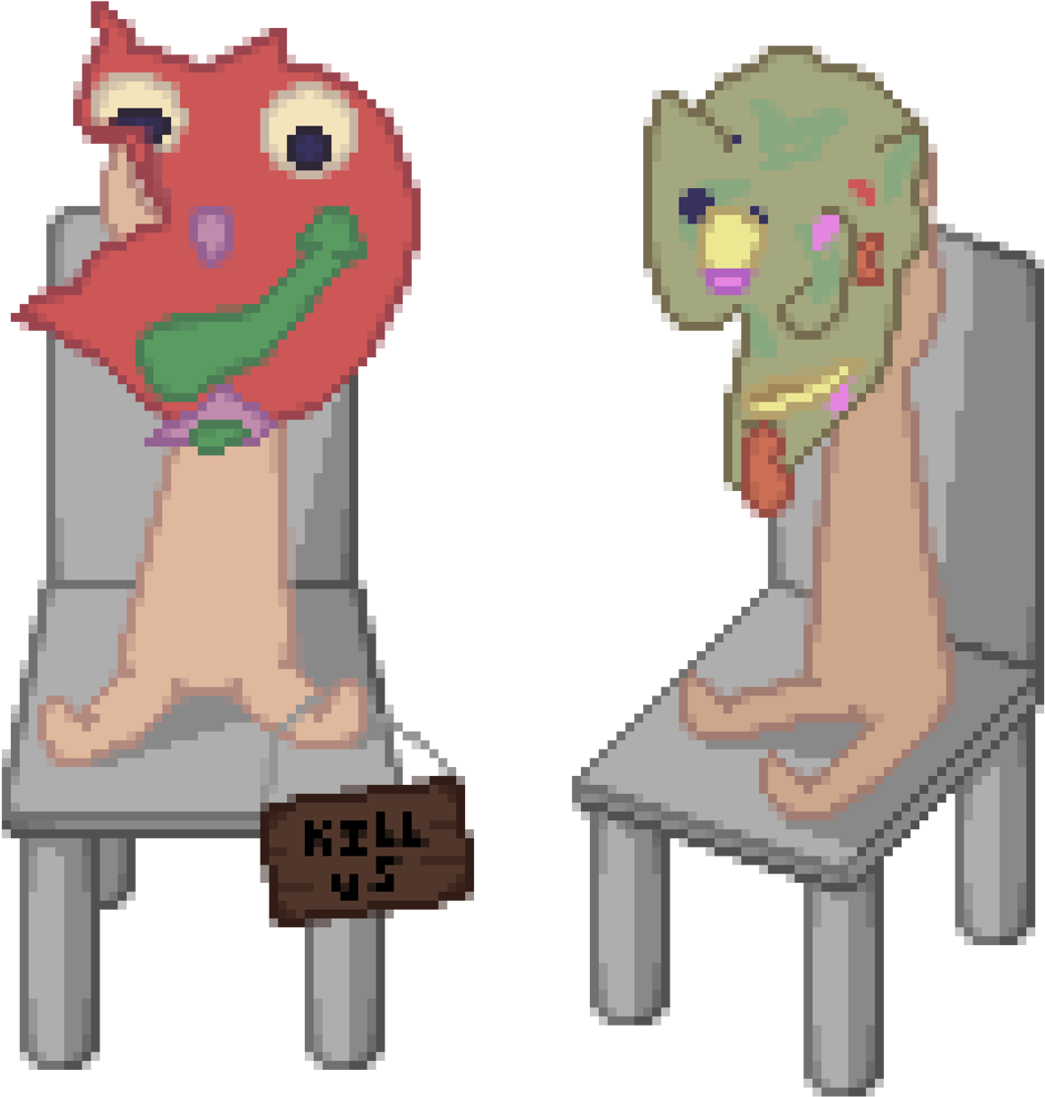 Inspired By Two Play-doh Boys From The Sculpting Episode - Cartoon (1280x1280)