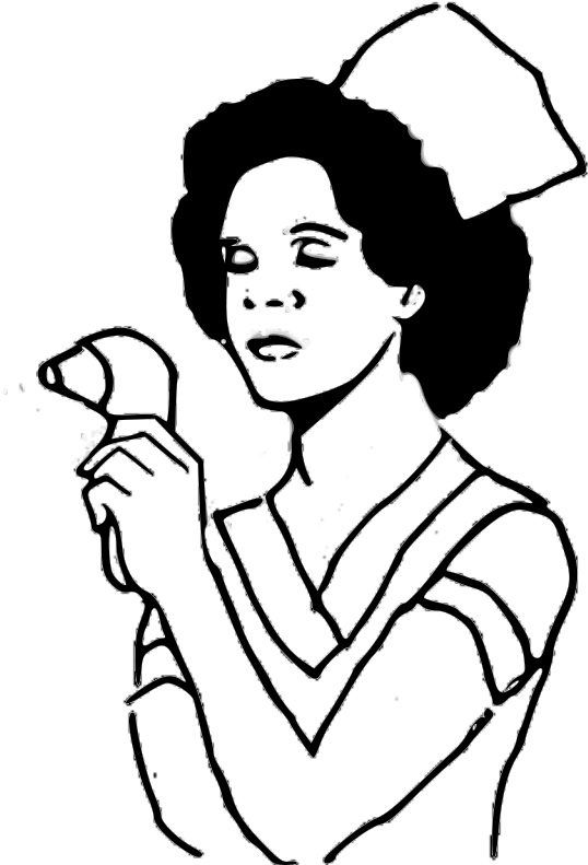 Hospital Clip Art Download - Nurse T Clipart Black And White (538x791)