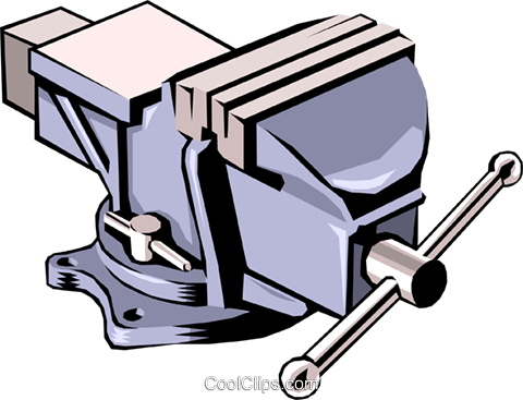 Workbench Vice Royalty Free Vector Clip Art Illustration - Bench Vice Clipart (480x367)