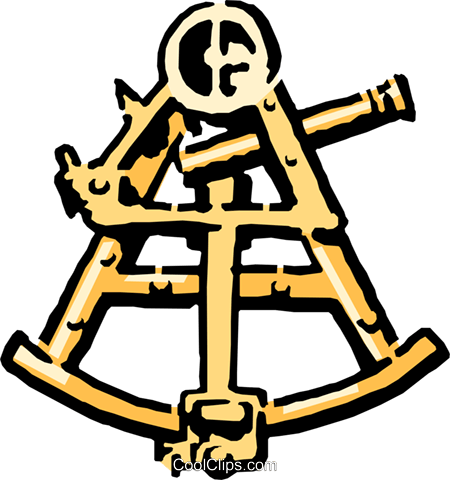 Sextant Royalty Free Vector Clip Art Illustration - Sextant Clipart (450x480)