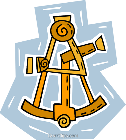 Sextant Royalty Free Vector Clip Art Illustration - Sextant Royalty Free Vector Clip Art Illustration (434x480)
