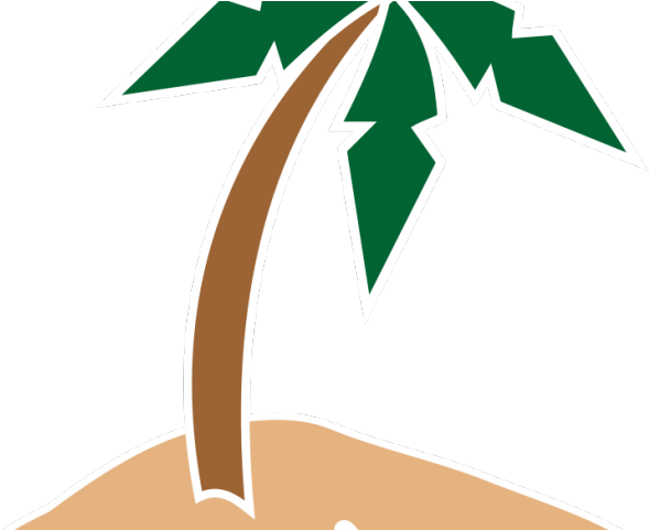 Island Clipart Skull - Transparent Cartoon Palm Tree Png (640x480)