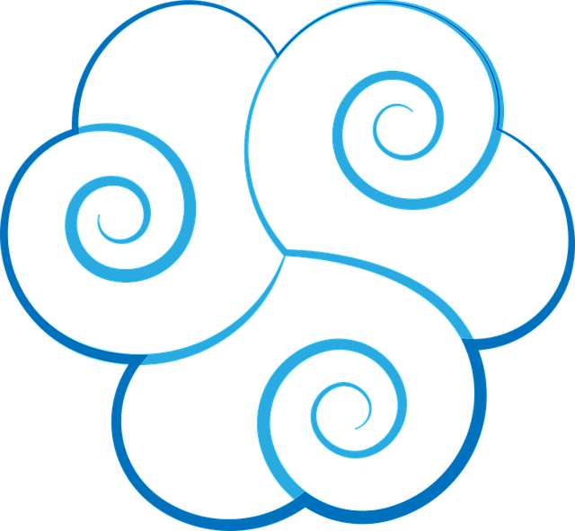 Cloud, Celtic, Blue, Illumination, Triskell, Symbol - Celtic Cloud (640x592)