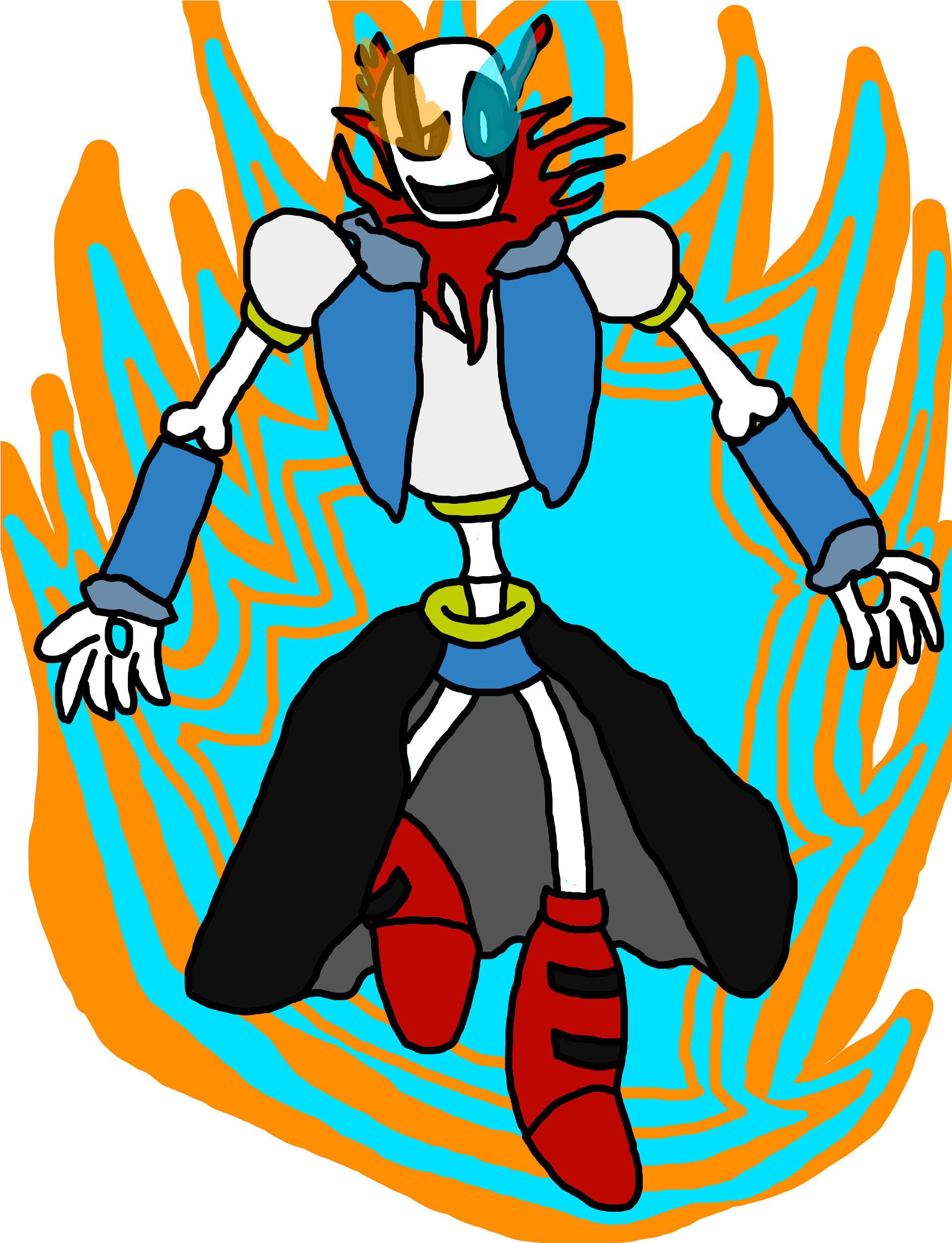 Gaster By Drenduh-tyrof On - Gaster Papyrus And Sans Fusion (1920x2560)