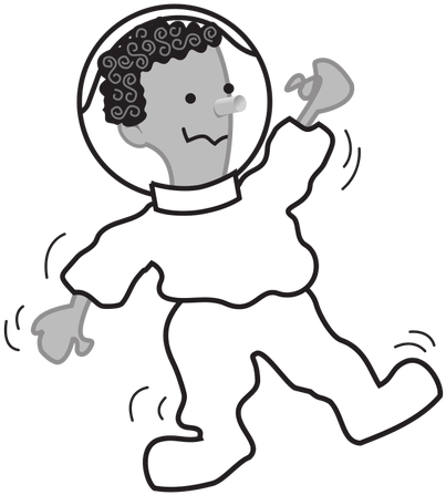 Astronaut Vector Outline Image Public Domain Vectors - Shake Clipart Black And White (450x500)