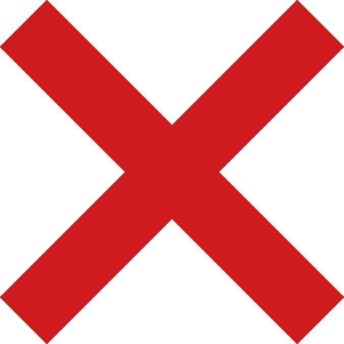 Sign Not Available Clipart - Red X (676x676)
