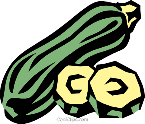 Zucchini Royalty Free Vector Clip Art Illustration - Abobrinha Clipart Png (480x411)