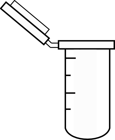 Tube Round Bottom Empty Clip Art At Vector Clip Art - 2 Ml Tube (486x594)