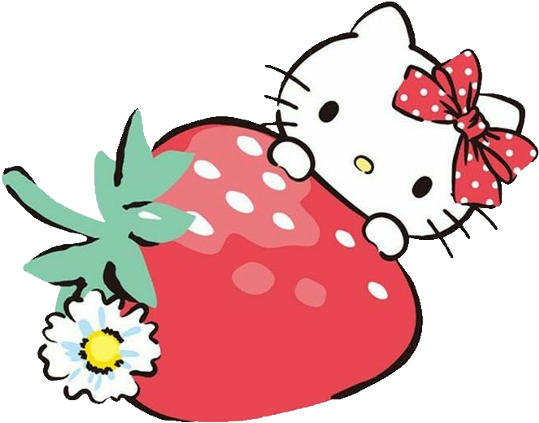 Largest Collection Of Free To Edit Strawberry Horchata - Hello Kitty (583x480)