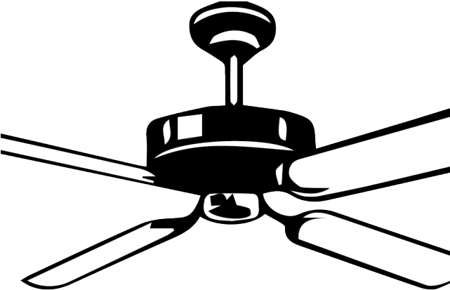 Fan Clipart Cealing - Ceiling Fan Clipart Png (640x480)
