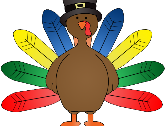 Colorful Turkey Cliparts - Thanksgiving Day Turkey Clip Art (640x480)