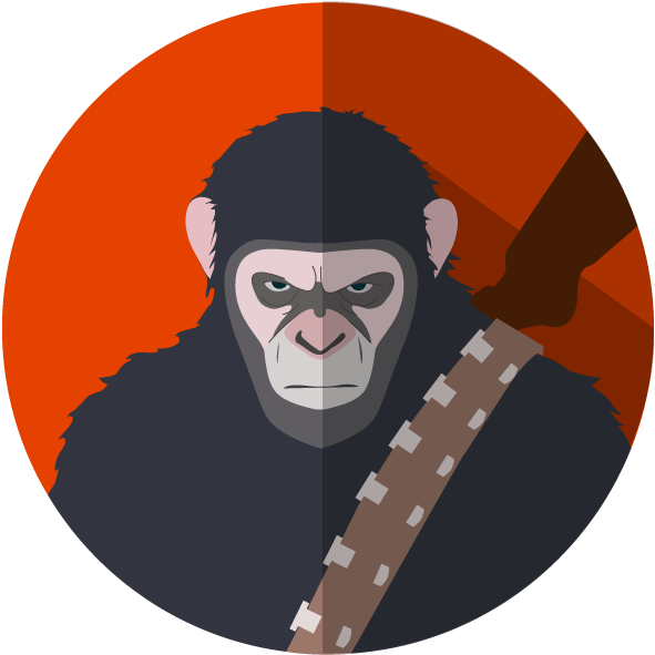 War For The Planet Of The Apes Avatar Contest - Gambar Muka Monyet Kartun (600x600)
