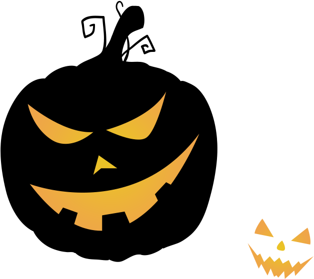 Calabaza Pumpkin Halloween Evil Jackolantern - Evil Jack O Lantern Png (732x642)