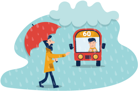 Si Viajás En Colectivo Sabé Que Si Llueve, Es De Noche - Cartoon (640x300)