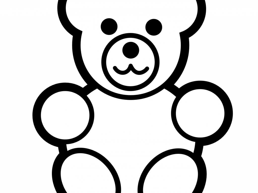 Валера раскраска для детей распечатать Download Baby Clipart Black And White - Teddy Bear Set Coloring Page - (1024x768