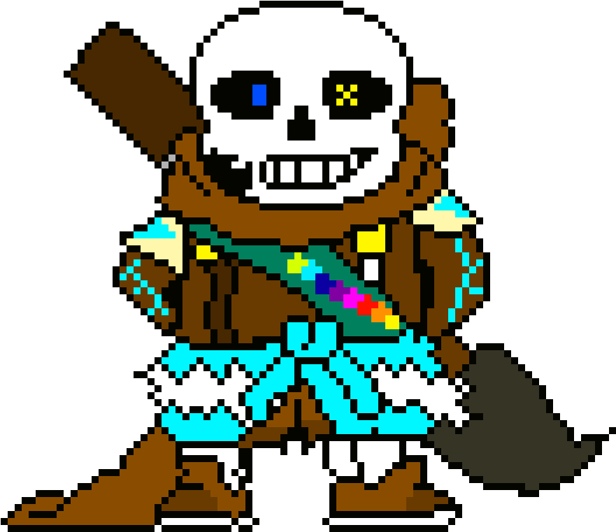 Sprite Papyrus Transparent Art Maker Png Sprite Papyrus - Ink Sans Pixel Art (1090x800)