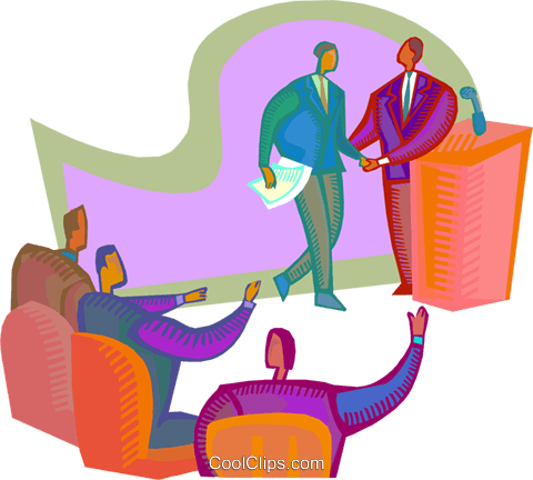 Public Speaker Royalty Free Vector Clip Art Illustration - Partes De Comunicación Empresarial (480x432)