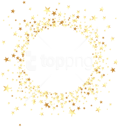Free Png Download Decorative Round Element With Stars - Transparent Stars Clip Art (480x514)
