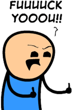 Fuck You - Cyanide And Happiness Sticker (360x360)