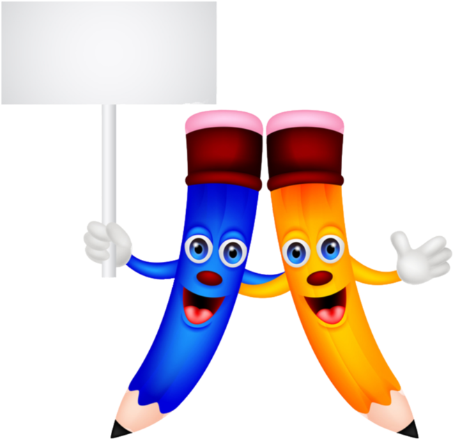 Notes Clipart Crayon Paper - Crayon Pencil Cartoon Png (688x699)