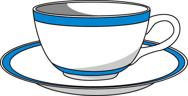 Cup And Saucer Clipart (633x325)