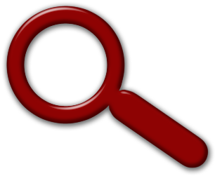 086837 Simple Red Glossy Icon Business Magnifying Glass - Magnifying Glass Icon Red (420x420)