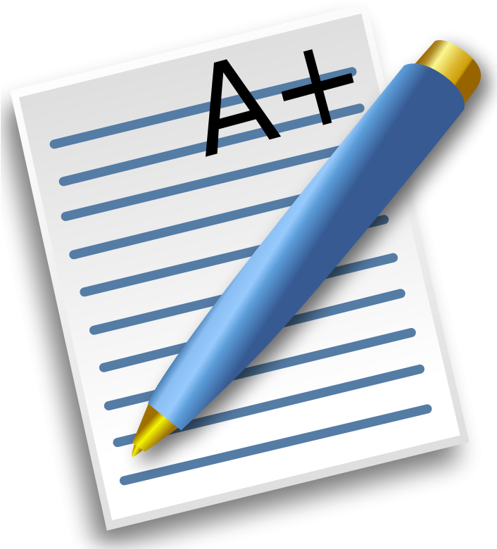 Free Clipart - School Pencil And Paper (705x800)