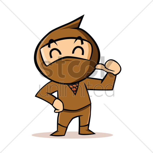 Ninja Pointing At Himself Vector Image Stockunlimited - Cartoon Characters Pointing At Themselves (600x600)