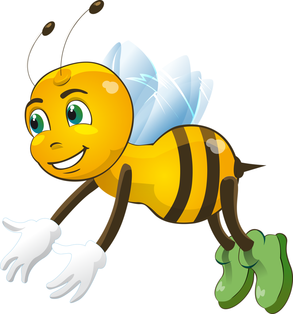 Cute Bee Pic - Cartoon (955x1024)