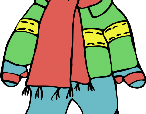 Scarf Clipart Snowboard Gear - Clip Art Winter Clothes (640x480)