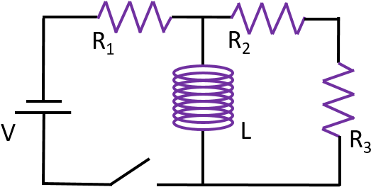 Three Resistors , A Switch And A Battery (unknown V) - Three Resistors , A Switch And A Battery (unknown V) (578x264)