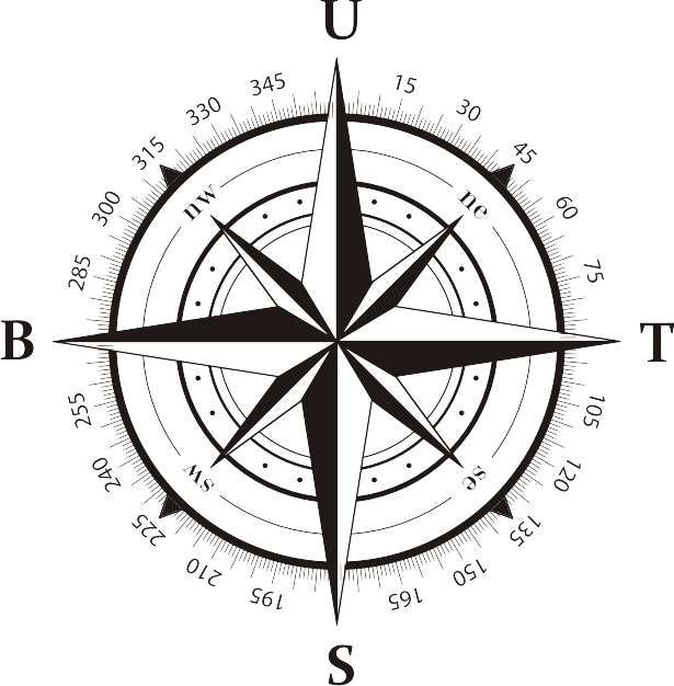 Brown Compass Rose Png (615x626)