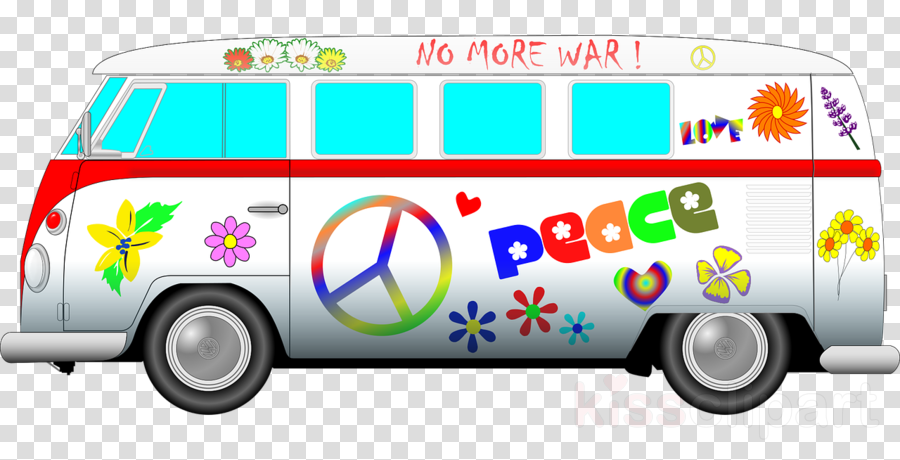 Hippie Volkswagen Van Png (900x460)