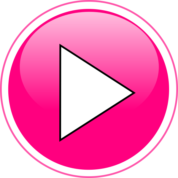 Glossy Play Icon Button Clip Art - Circle (600x600)