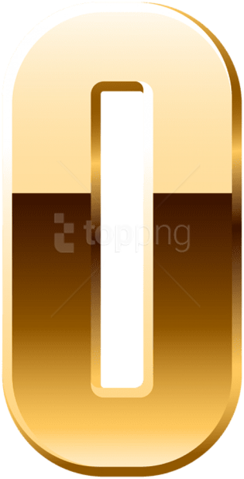 Free Png Download Gold Number Zero Png Clipart Png - Illustration (480x939)