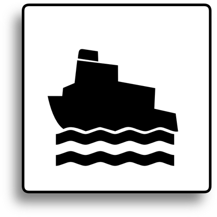 Ferry Boat Road Sign Vector Image Public Domain Vectors - Cartoon Ferry (500x495)