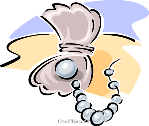 Pearl Clipart Uses - Perlenkette Clipart (480x408)
